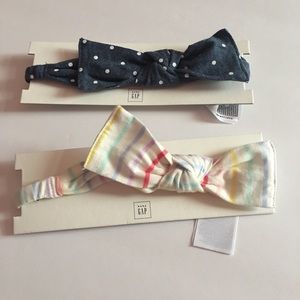 NEW Set of 2 baby GAP big bow headband ages 3+